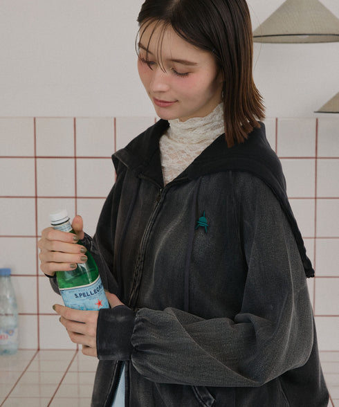 セーラーフードヴィンテージジップパーカー