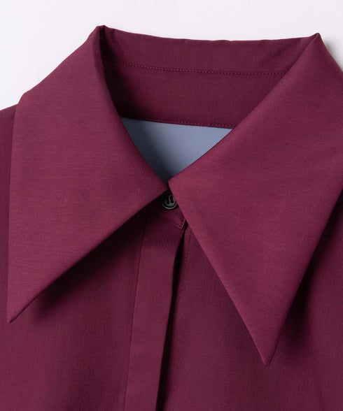 グロッシービッグカラーバイカラーシャツ