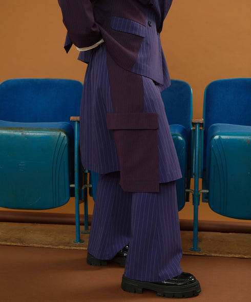 ストライプラップスカート&フレアパンツ