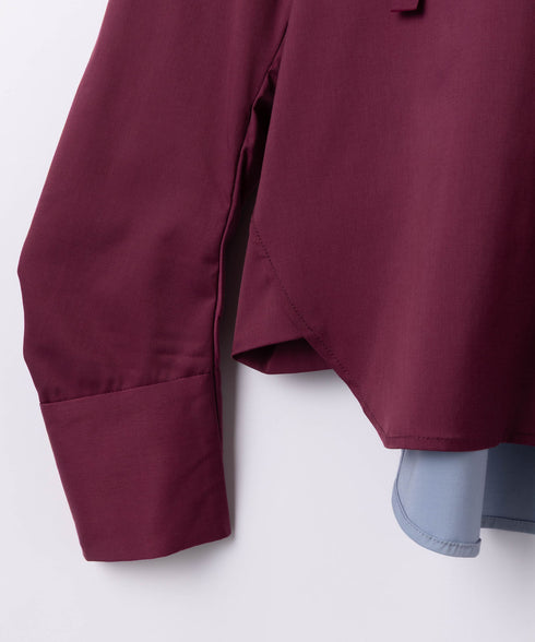 グロッシービッグカラーバイカラーシャツ