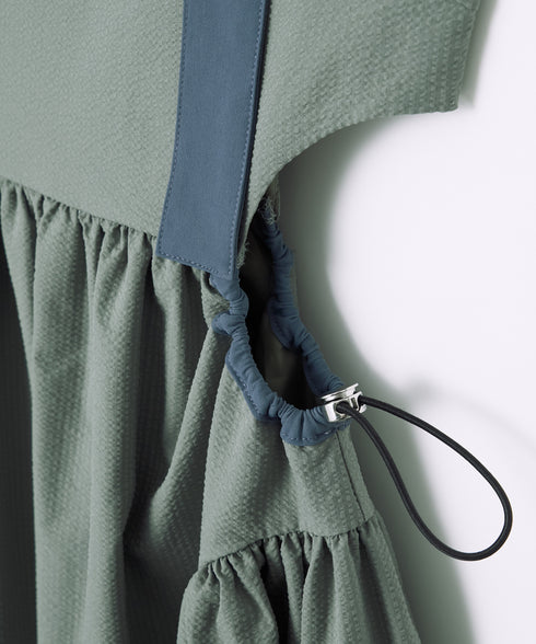 バックルショルダームードワンピース