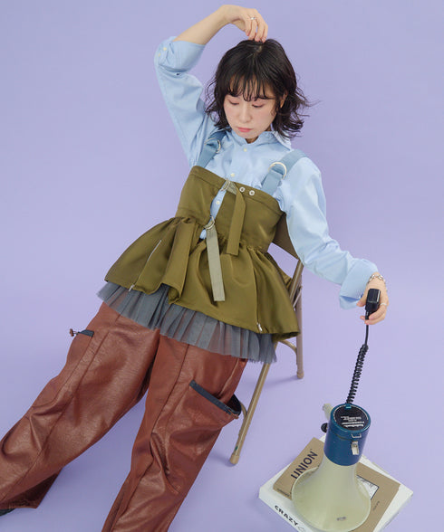 2WAYボリュームレイヤーチュニックベスト