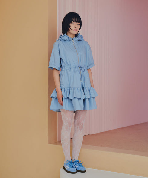 ワイルドギガフリルジップワンピース