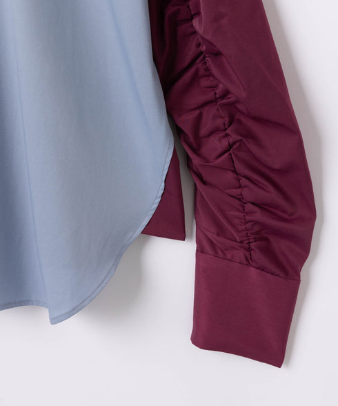 グロッシービッグカラーバイカラーシャツ