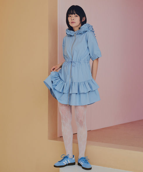ワイルドギガフリルジップワンピース