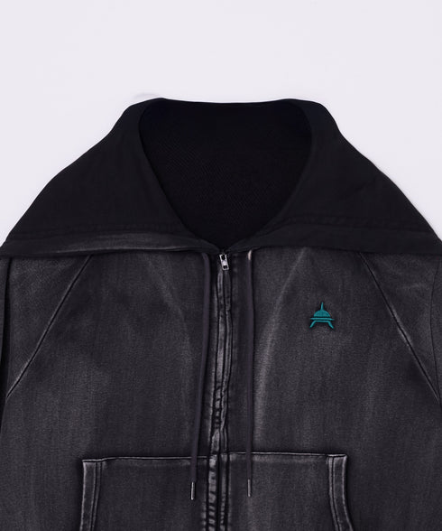 セーラーフードヴィンテージジップパーカー