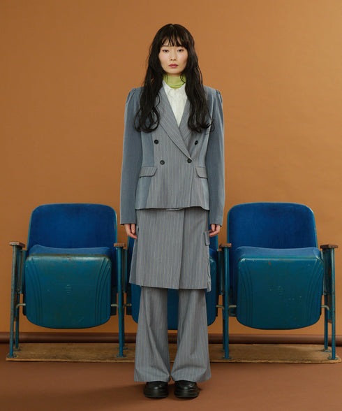 ストライプラップスカート&フレアパンツ