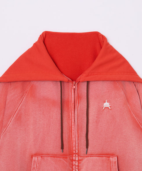 セーラーフードヴィンテージジップパーカー