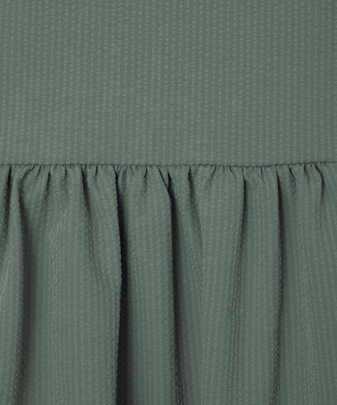 バックルショルダームードワンピース