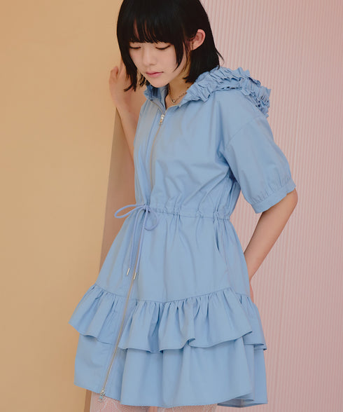 ワイルドギガフリルジップワンピース