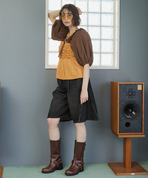 ドライタッチエアリーパフスリーブ