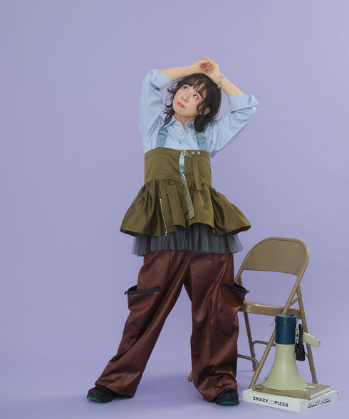 2WAYボリュームレイヤーチュニックベスト