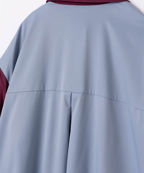 グロッシービッグカラーバイカラーシャツ