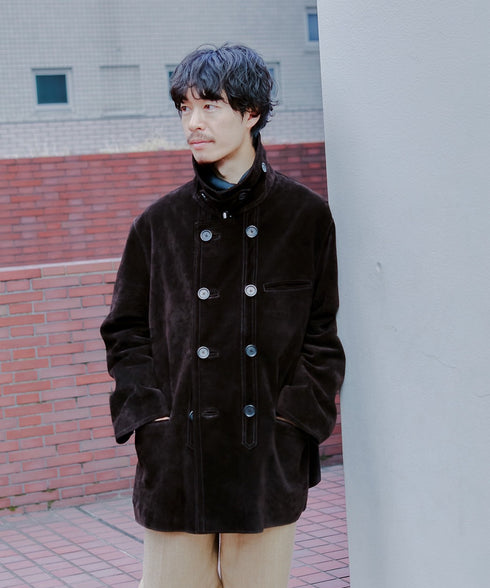 "Corbusier" double breasted suede jacket ideas from Yu-min&Kiuty