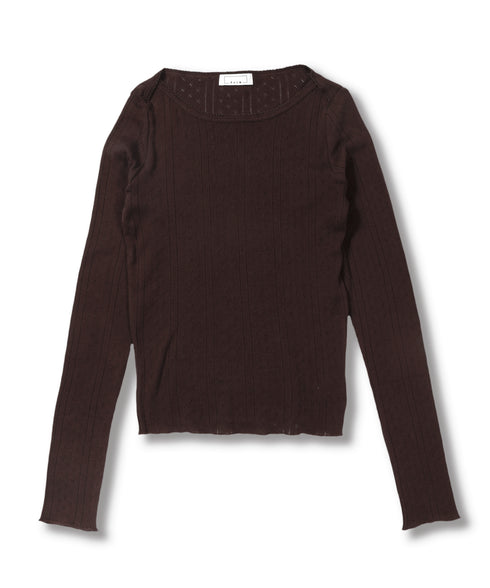 POINTELLE BATEAU PULLOVER