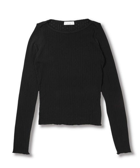 POINTELLE BATEAU PULLOVER