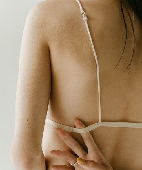 knit triangle bra