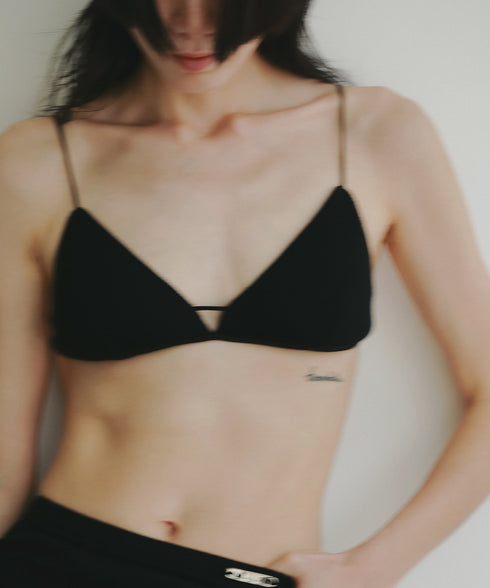knit triangle bra