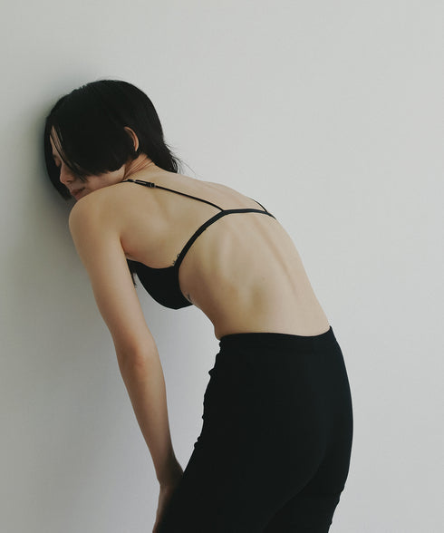 knit triangle bra