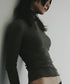 PALM CUP RIB TURTLE NECK