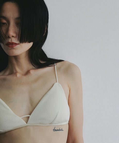 knit triangle bra