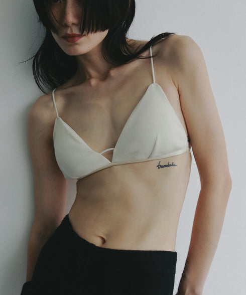 knit triangle bra