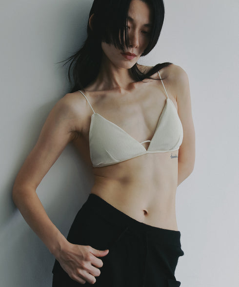 knit triangle bra