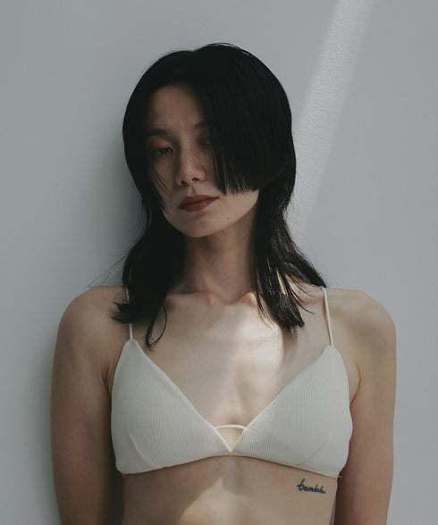 knit triangle bra