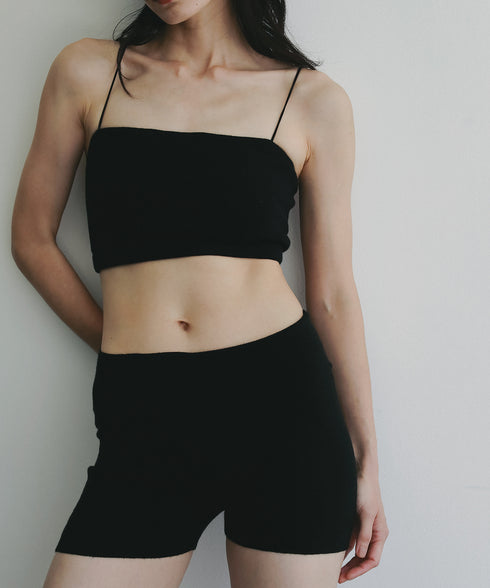 RIB STRAP SHORT TOPS