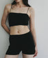 RIB STRAP SHORT TOPS