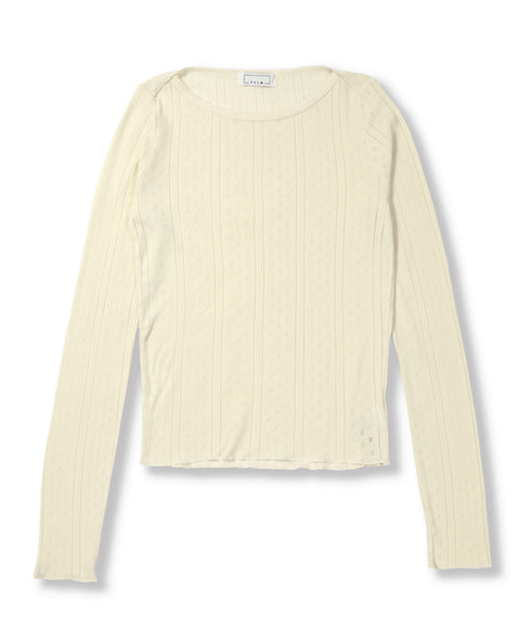 POINTELLE BATEAU PULLOVER