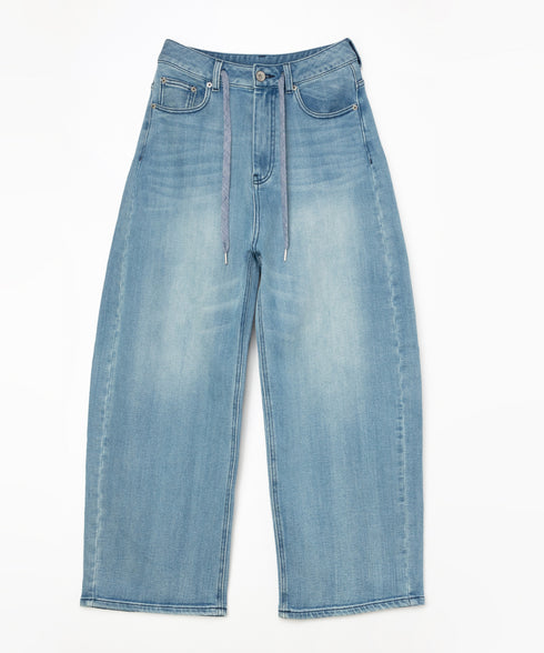 コンフォータブルデニム バレルレッグパンツ