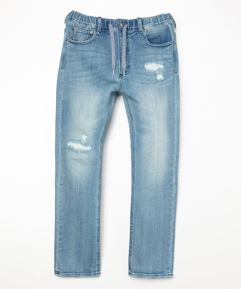 コンフォータブルデニム リペアスリムパンツ(メンズ)