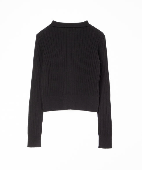 ワイドリブ ニット カーディガン