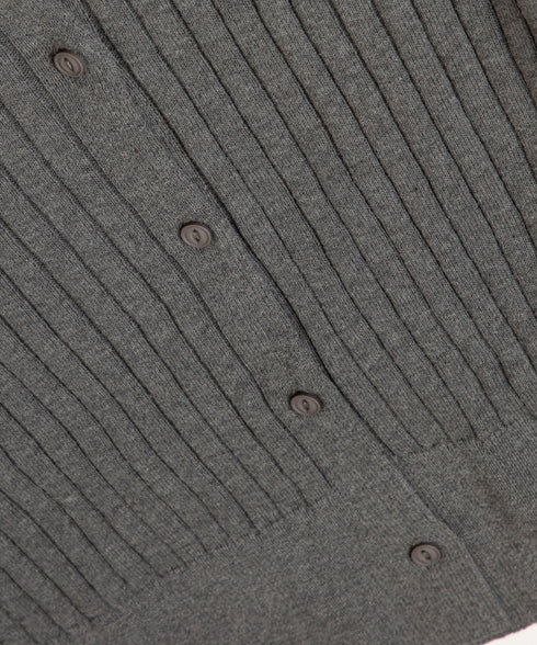 ワイドリブ ニット カーディガン