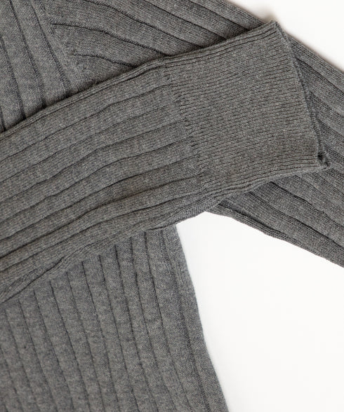 ワイドリブ ニット カーディガン