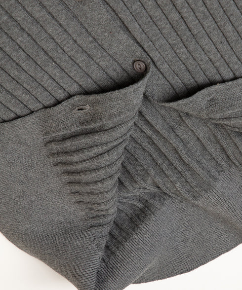 ワイドリブ ニット カーディガン