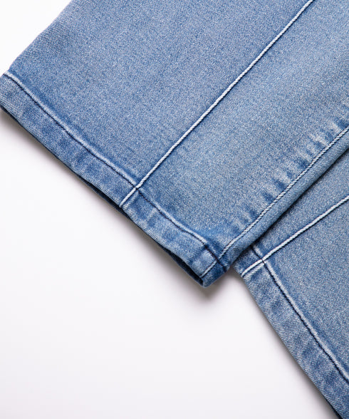 コンフォータブルデニム ツータック ワイドテーパド トラウザー