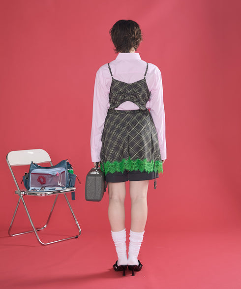 チェック×レースマルチウェイビスチェセット