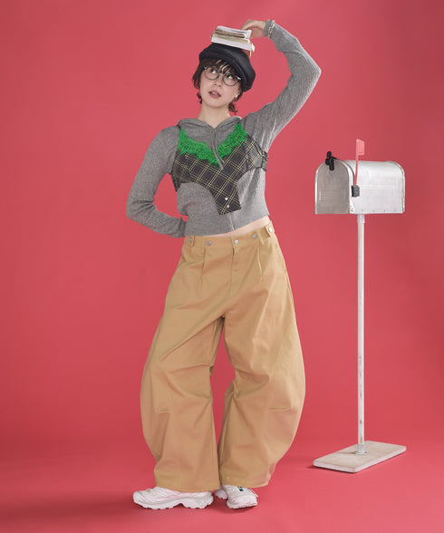 チェック×レースマルチウェイビスチェセット