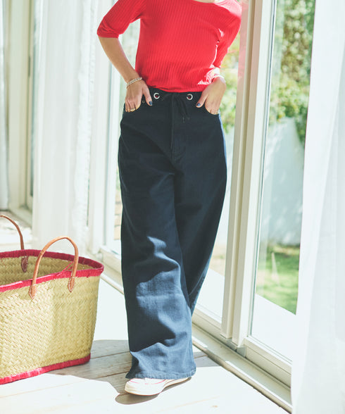 oblekt×MIyakoTakayama ワイドレッグ コンフォータブルデニム