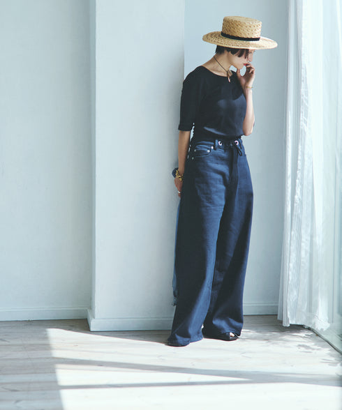 oblekt×MIyakoTakayama ワイドレッグ コンフォータブルデニム