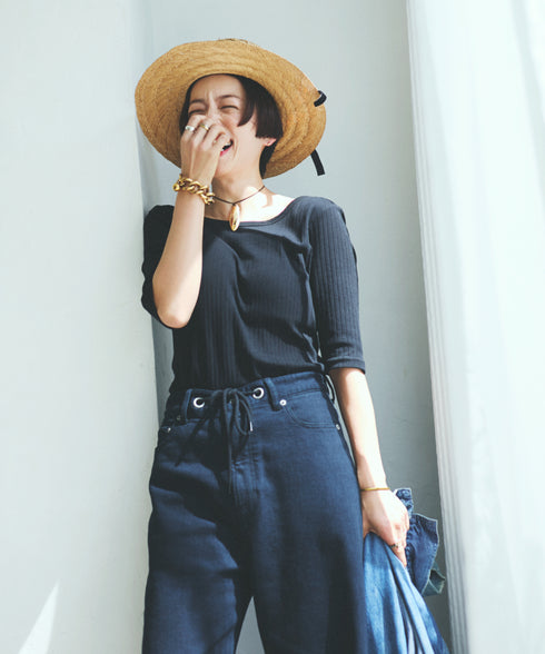 oblekt×MIyakoTakayama ワイドレッグ コンフォータブルデニム