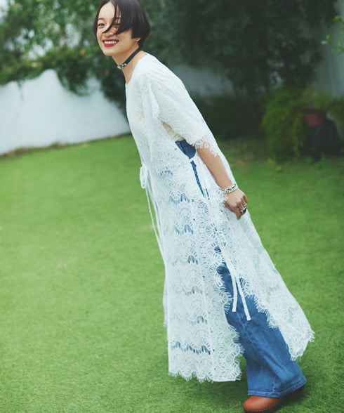 oblekt×MiyakoTakayama スカラップレースジレ