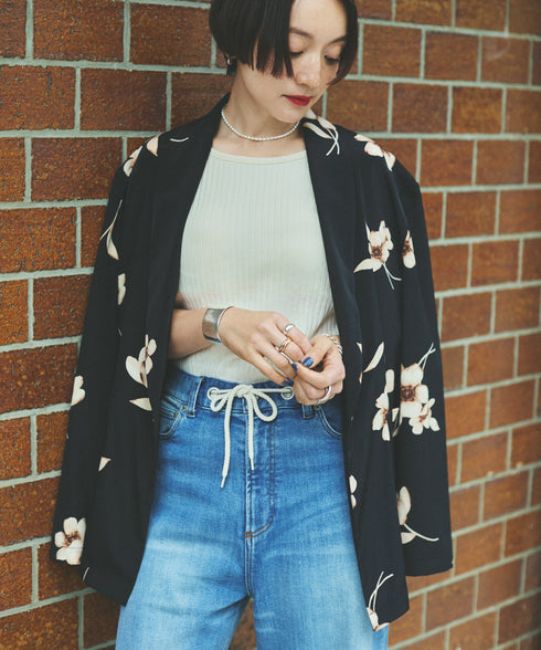 oblekt×MIyakoTakayama Open-Back Wide Rib Stitched Tops