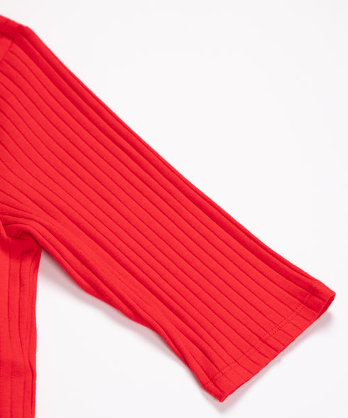 oblekt×MIyakoTakayama Open-Back Wide Rib Stitched Tops