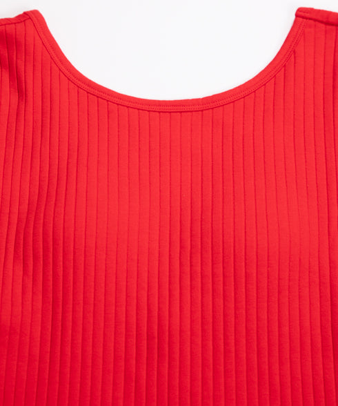 oblekt×MIyakoTakayama Open-Back Wide Rib Stitched Tops