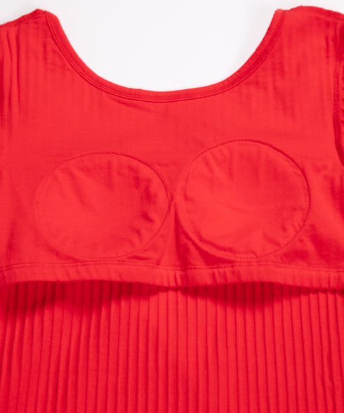 oblekt×MIyakoTakayama Open-Back Wide Rib Stitched Tops