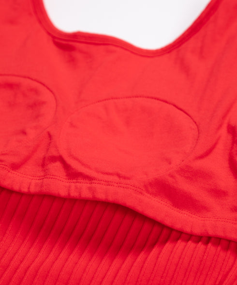 oblekt×MIyakoTakayama Open-Back Wide Rib Stitched Tops