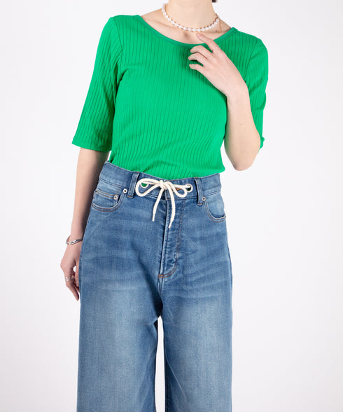 oblekt×MIyakoTakayama ワイドレッグ コンフォータブルデニム